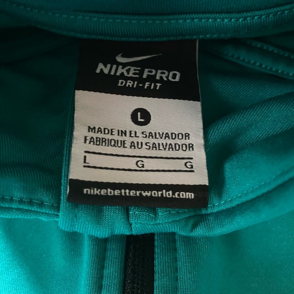 Nike  Dri fit Turquoise Long Sleeve Top - Picture 3 of 4